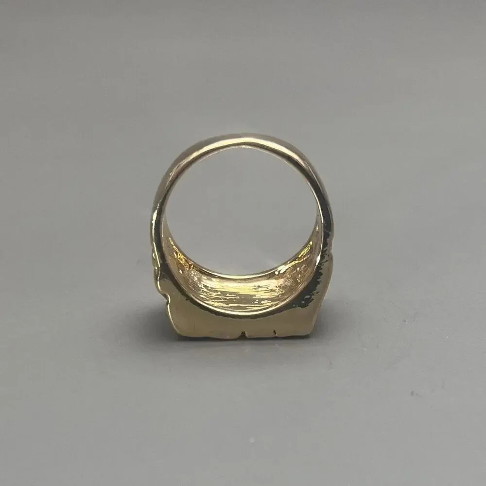 y2k 2000s vintage gold foil ring